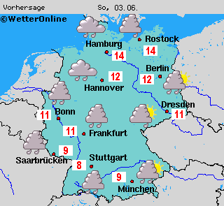 Deutschlandwetter von Wetteronline.de